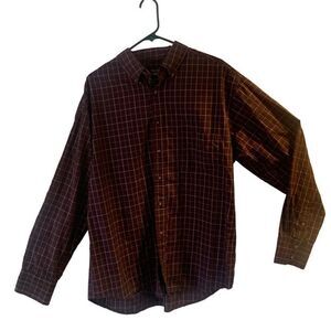 Pre Owned Mens Walnut Creek Long Sleeve Plaid Shirt Sz Lg Classic Comfort Style